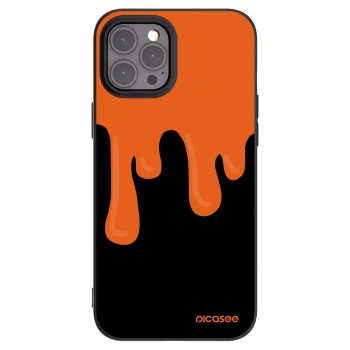 Picasee fekete szilikon tok az alábbi mobiltelefonokra Apple iPhone 12 Pro Max - Orange spooky