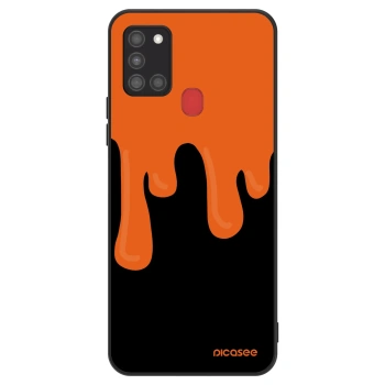 Szilikon tok erre a típusra Samsung Galaxy A21s - Orange spooky