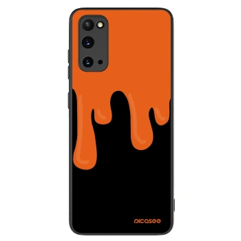 Szilikon tok erre a típusra Samsung Galaxy S20 G980F - Orange spooky