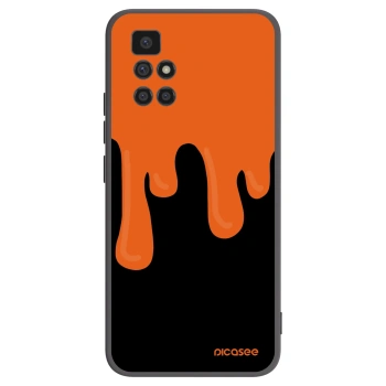 Picasee fekete szilikon tok az alábbi mobiltelefonokra Xiaomi Redmi 10 - Orange spooky