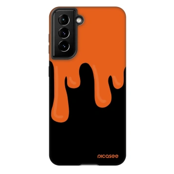 Szilikon tok erre a típusra Samsung Galaxy S22 5G - Orange spooky
