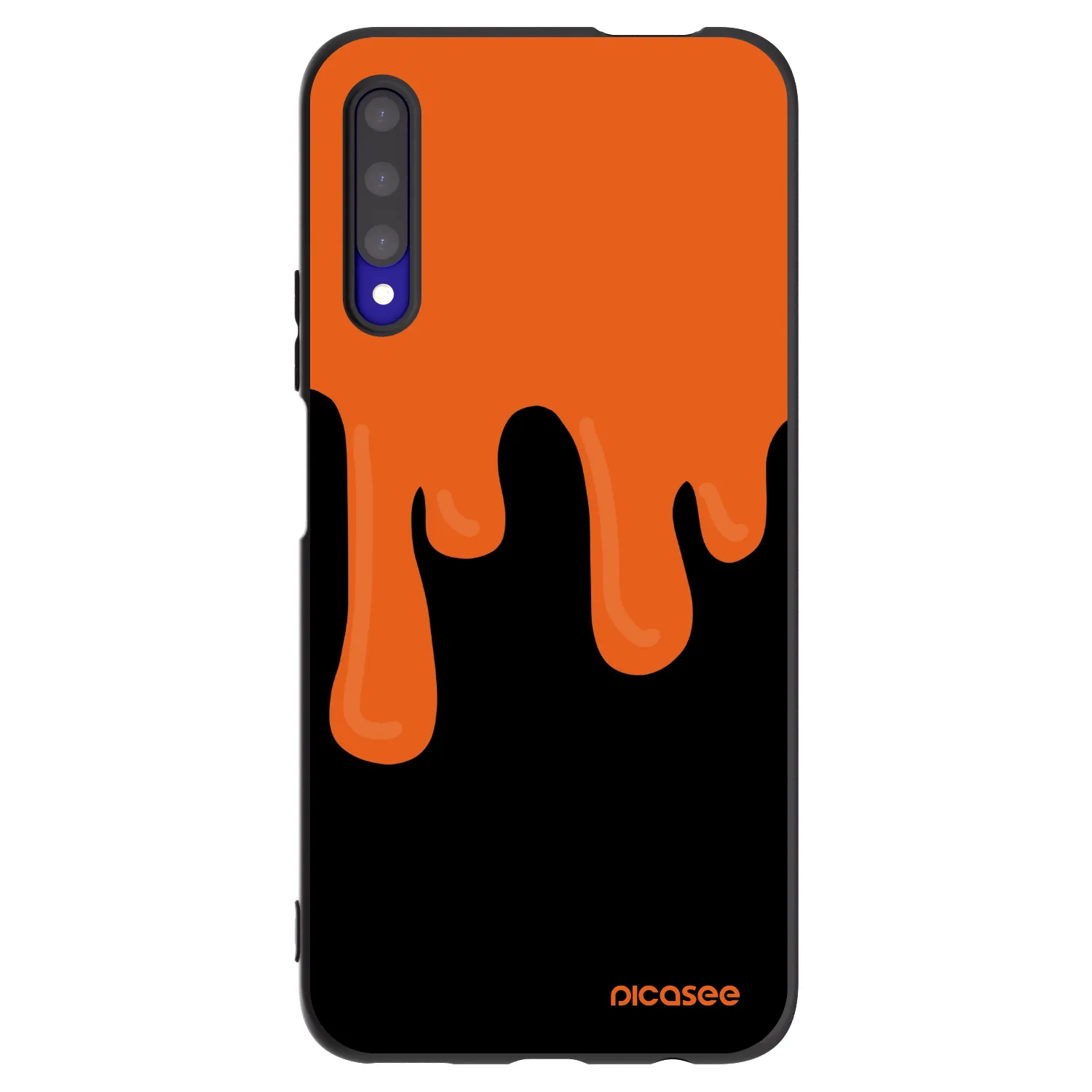 Picasee fekete szilikon tok az alábbi mobiltelefonokra Honor 9X Pro - Orange spooky