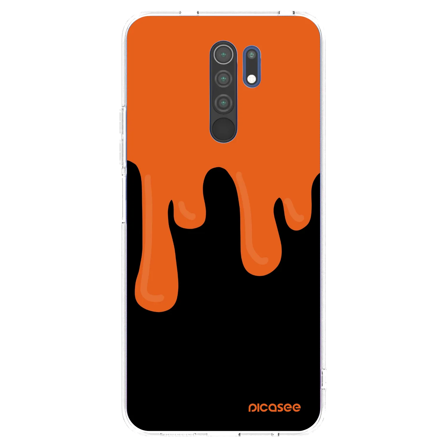 Picasee átlátszó szilikon tok az alábbi mobiltelefonokra Xiaomi Redmi 9 - Orange spooky