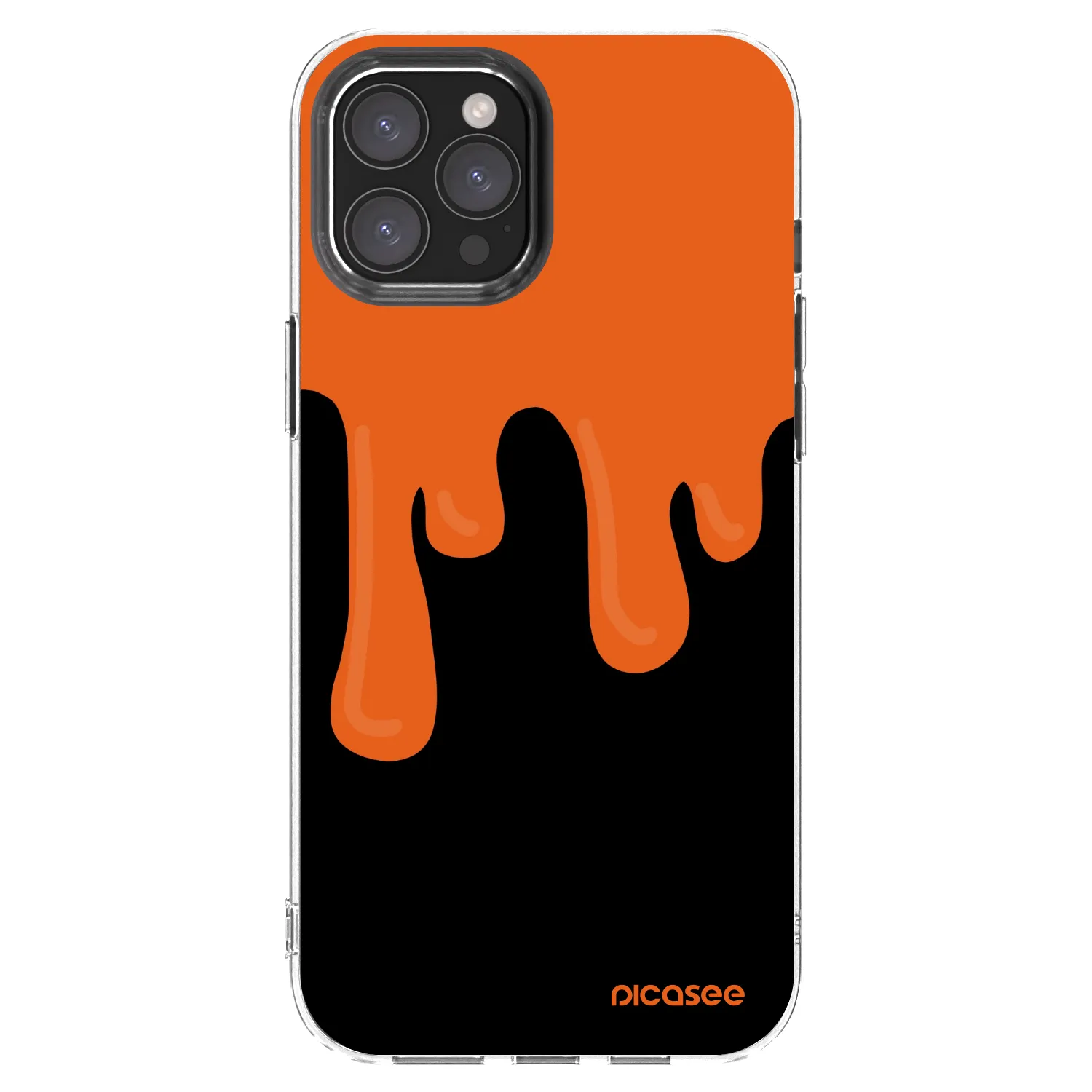 Picasee átlátszó szilikon tok az alábbi mobiltelefonokra Apple iPhone 12 Pro Max - Orange spooky