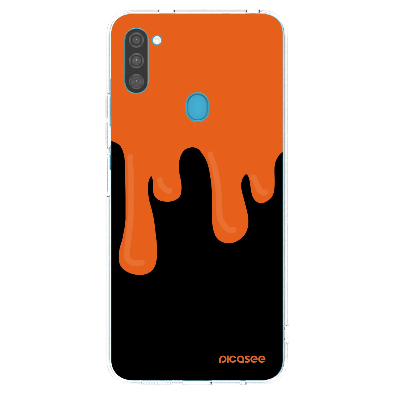 Picasee átlátszó szilikon tok az alábbi mobiltelefonokra Samsung Galaxy M11 - Orange spooky