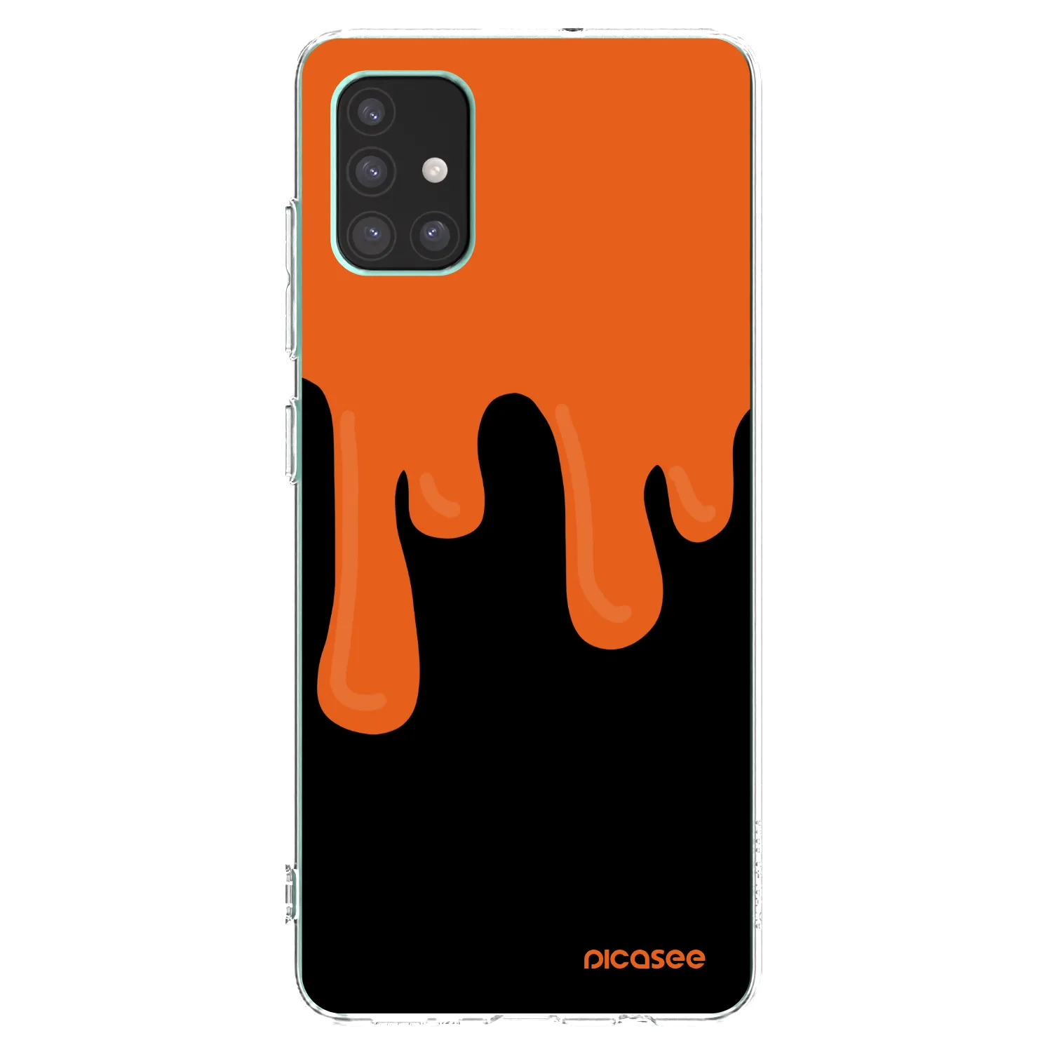 Picasee átlátszó szilikon tok az alábbi mobiltelefonokra Samsung Galaxy M51 M515F - Orange spooky