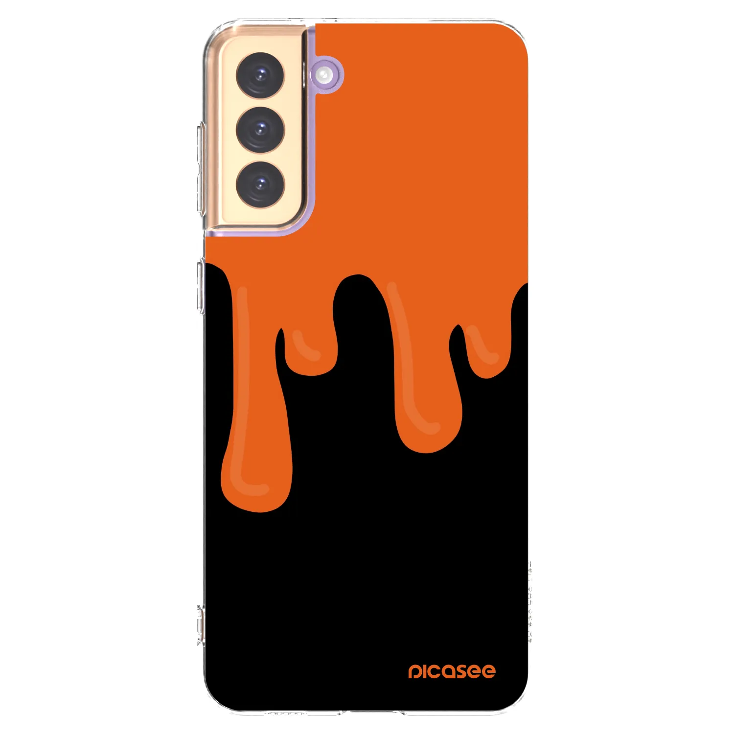 Picasee átlátszó szilikon tok az alábbi mobiltelefonokra Samsung Galaxy S21+ 5G G996F - Orange spooky