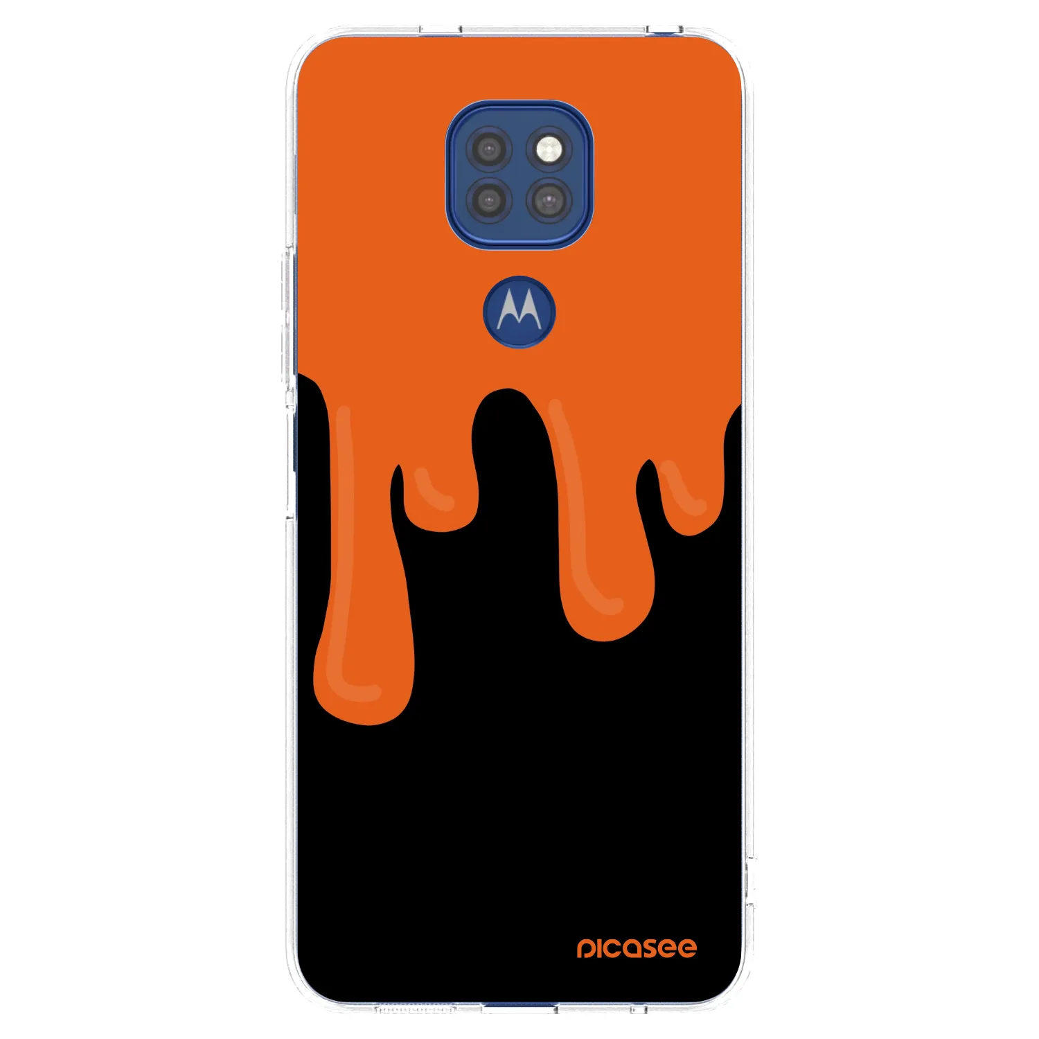 Picasee átlátszó szilikon tok az alábbi mobiltelefonokra Motorola Moto G9 Play - Orange spooky