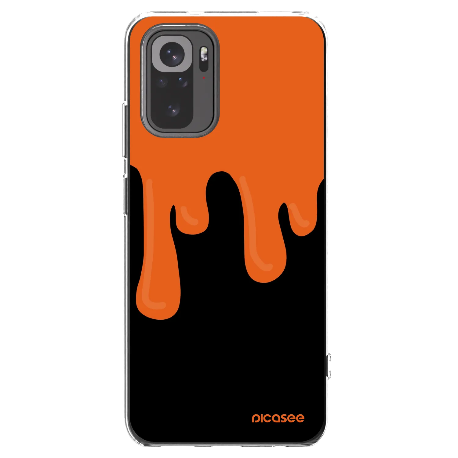 Picasee átlátszó szilikon tok az alábbi mobiltelefonokra Xiaomi Redmi Note 10 - Orange spooky