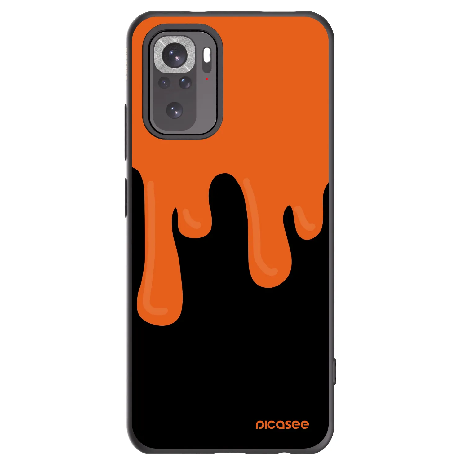 Picasee fekete szilikon tok az alábbi mobiltelefonokra Xiaomi Redmi Note 10 - Orange spooky