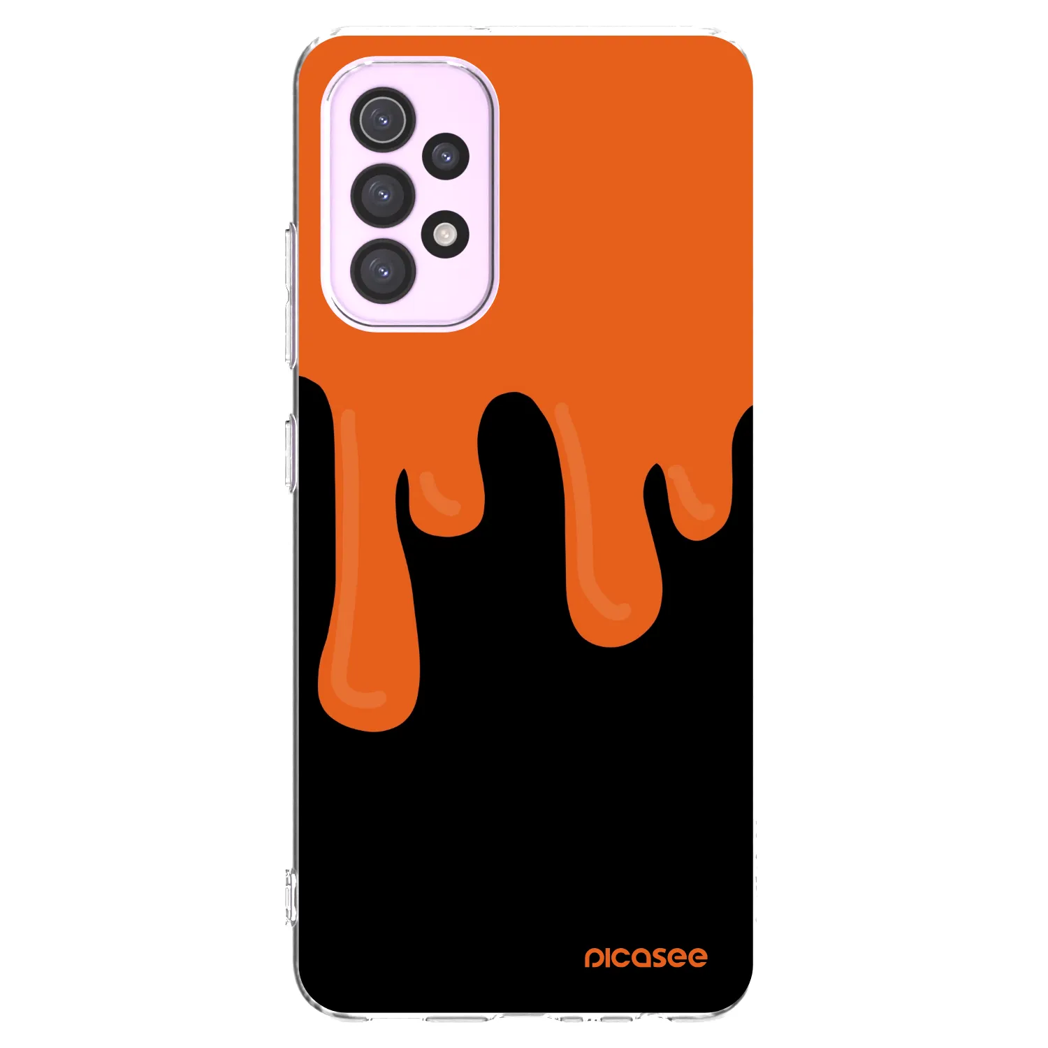 Picasee átlátszó szilikon tok az alábbi mobiltelefonokra Samsung Galaxy A32 5G A326B - Orange spooky