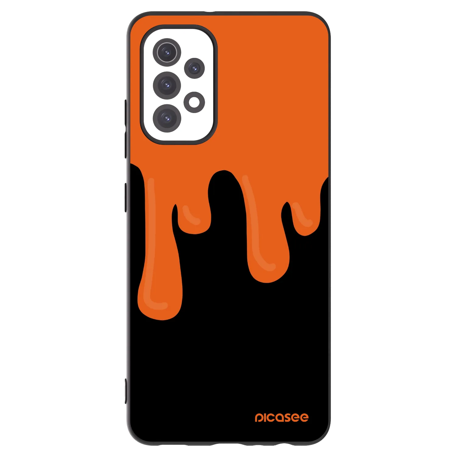 Picasee fekete szilikon tok az alábbi mobiltelefonokra Samsung Galaxy A32 5G A326B - Orange spooky