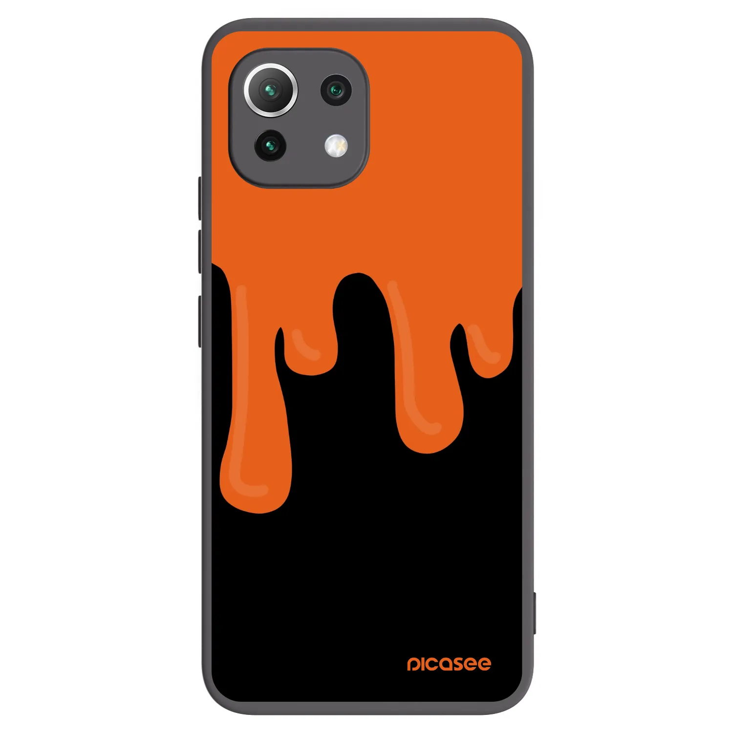 Picasee fekete szilikon tok az alábbi mobiltelefonokra Xiaomi Mi 11 Lite - Orange spooky
