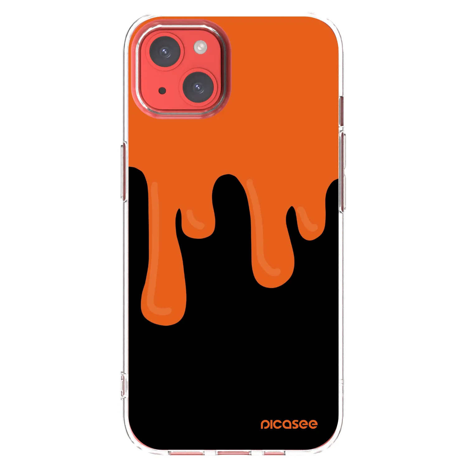 Picasee átlátszó szilikon tok az alábbi mobiltelefonokra Apple iPhone 13 - Orange spooky