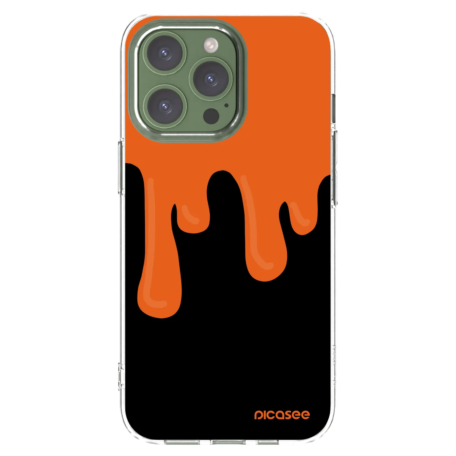 Picasee átlátszó szilikon tok az alábbi mobiltelefonokra Apple iPhone 13 Pro - Orange spooky