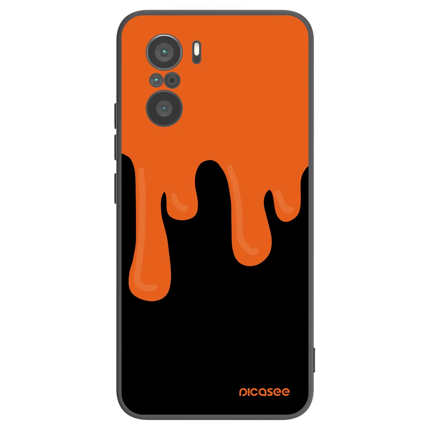 Picasee fekete szilikon tok az alábbi mobiltelefonokra Xiaomi Poco F3 - Orange spooky