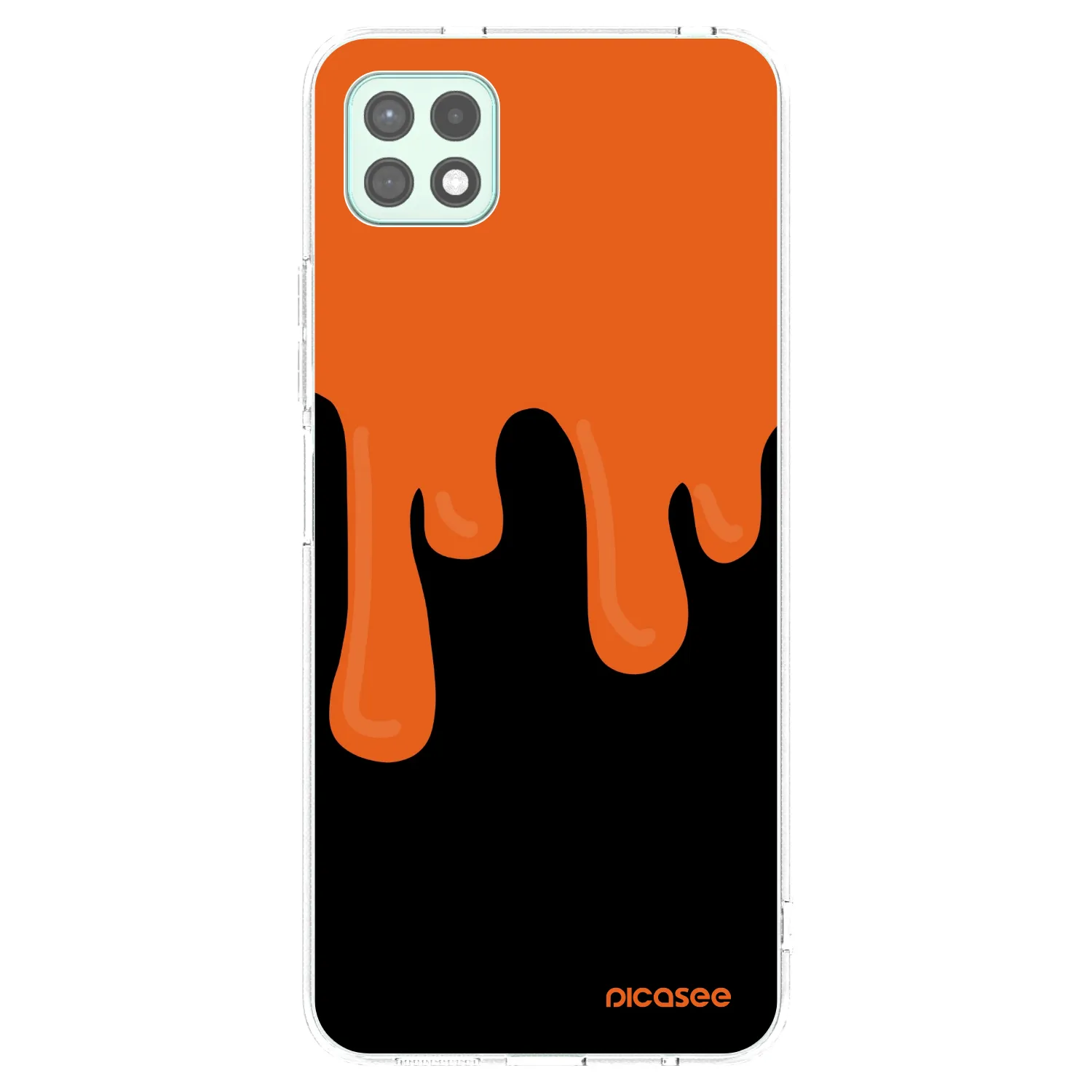 Picasee átlátszó szilikon tok az alábbi mobiltelefonokra Samsung Galaxy A22 A226B 5G - Orange spooky