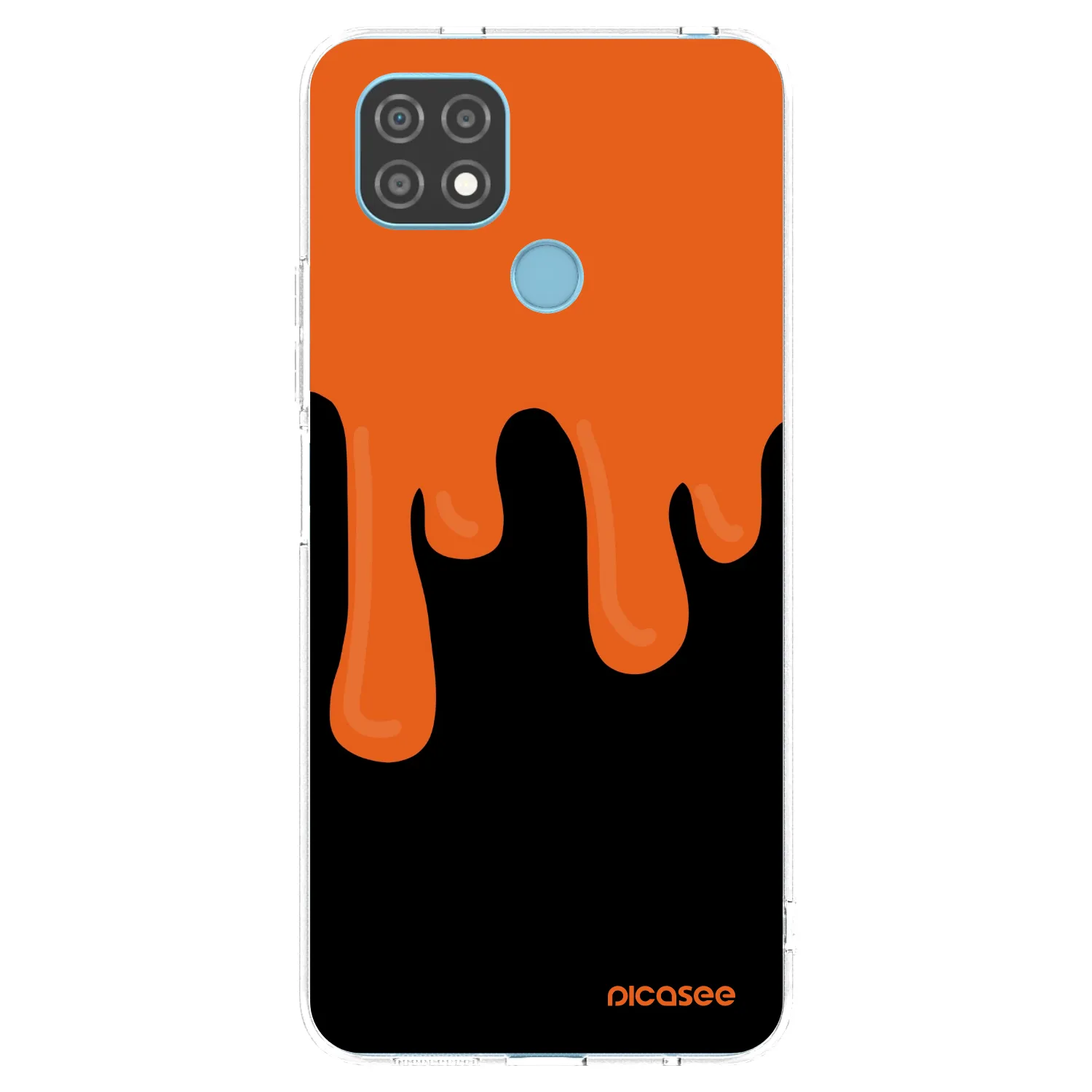 Picasee átlátszó szilikon tok az alábbi mobiltelefonokra Realme C21 - Orange spooky