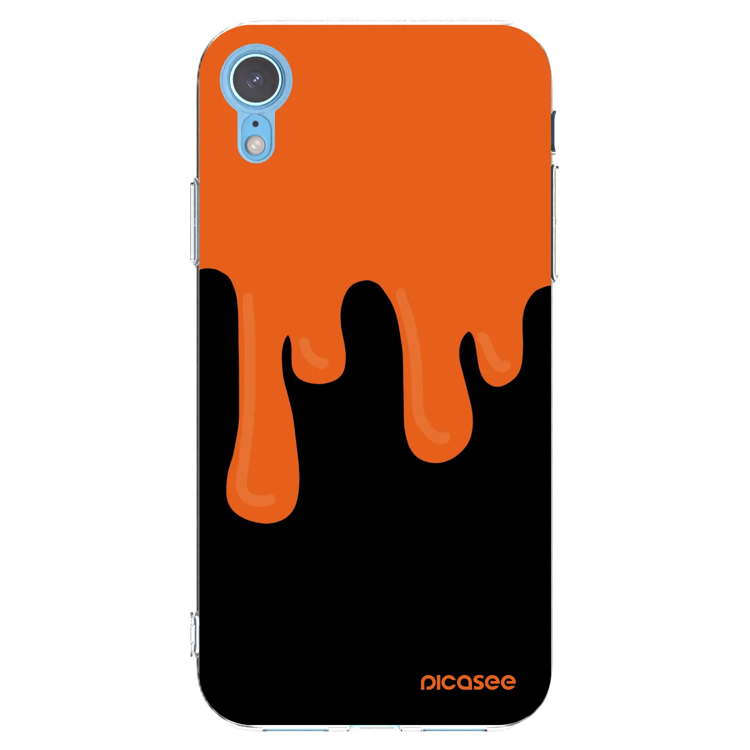 Picasee átlátszó szilikon tok az alábbi mobiltelefonokra Apple iPhone XR - Orange spooky
