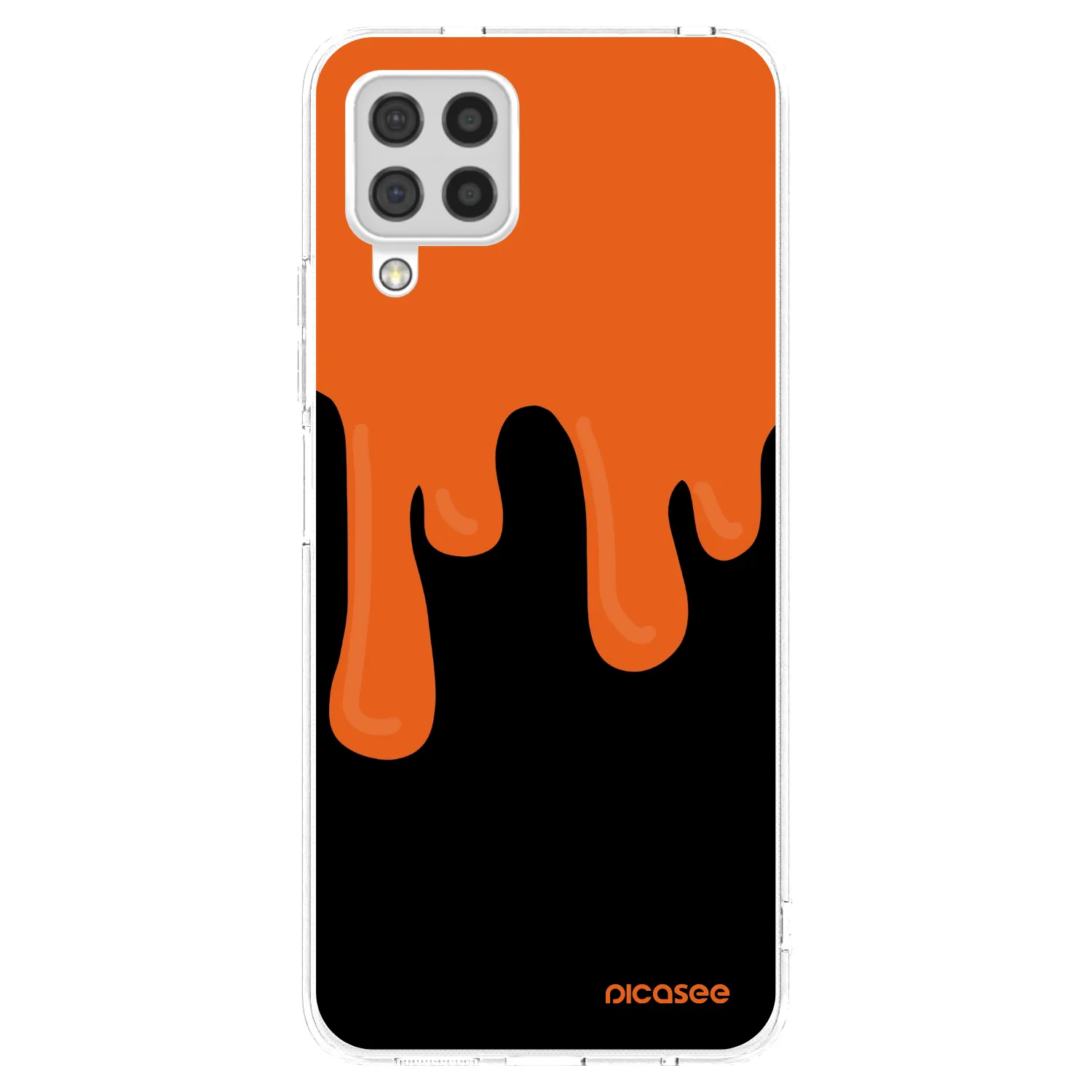 Picasee átlátszó szilikon tok az alábbi mobiltelefonokra Samsung Galaxy A22 A225F 4G - Orange spooky