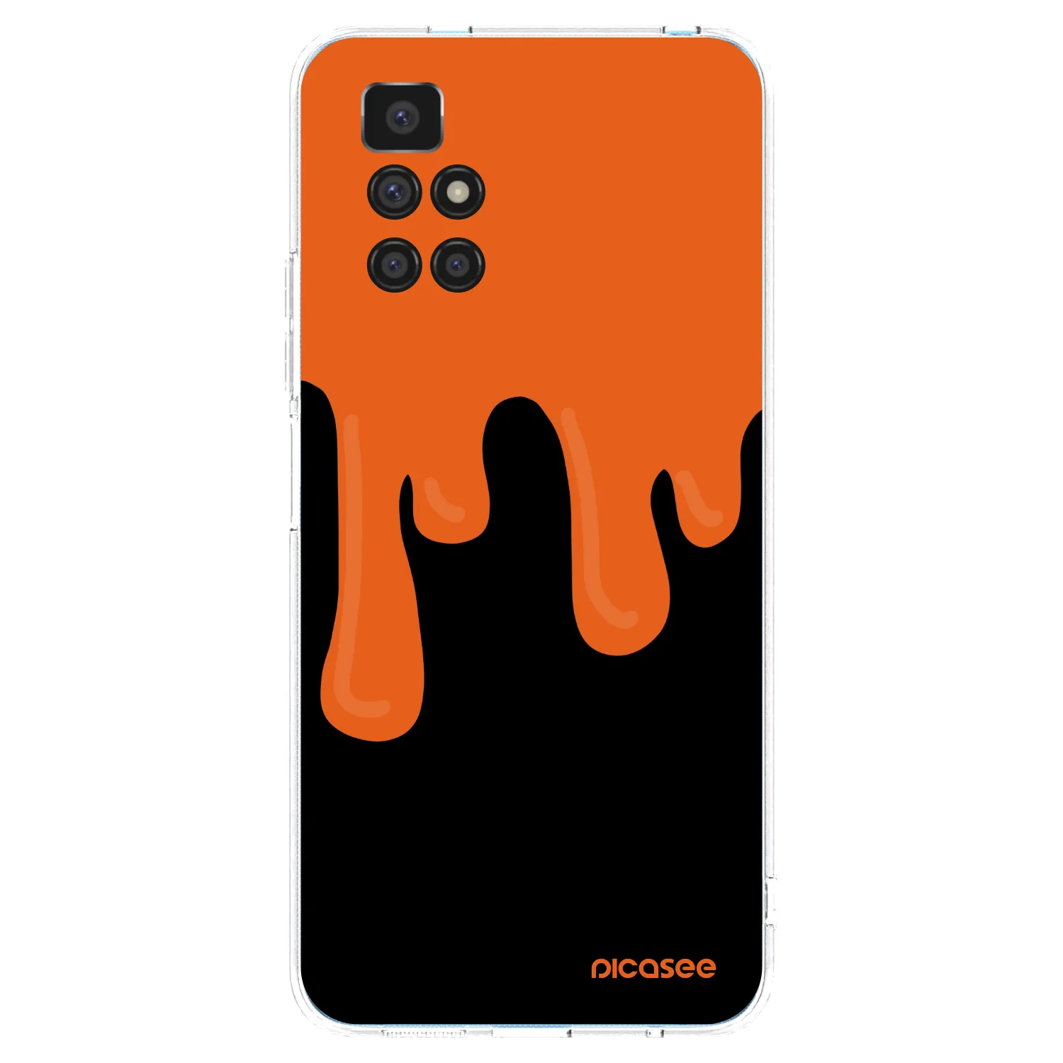 Picasee átlátszó szilikon tok az alábbi mobiltelefonokra Xiaomi Redmi 10 - Orange spooky