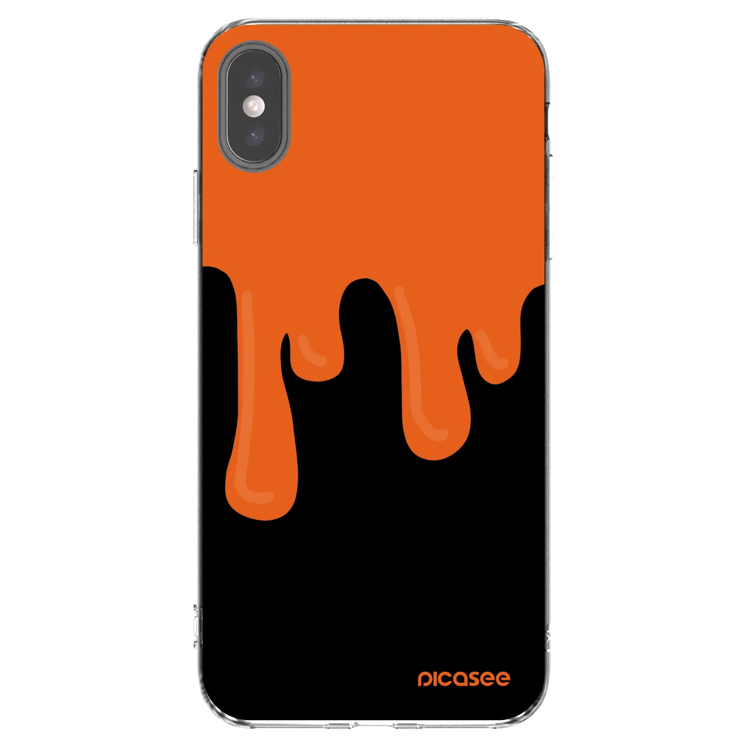 Picasee átlátszó szilikon tok az alábbi mobiltelefonokra Apple iPhone XS Max - Orange spooky