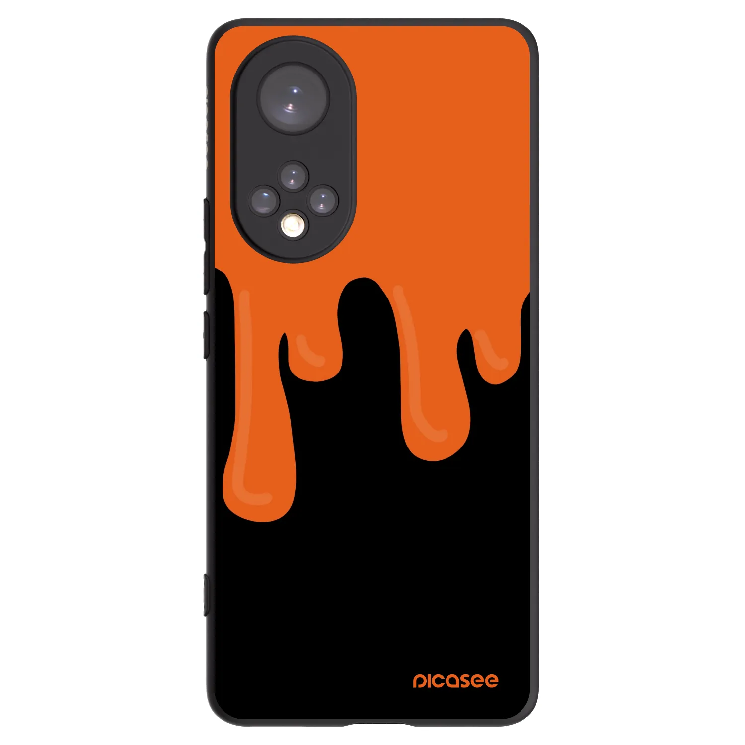 Picasee fekete szilikon tok az alábbi mobiltelefonokra Honor 50 5G - Orange spooky
