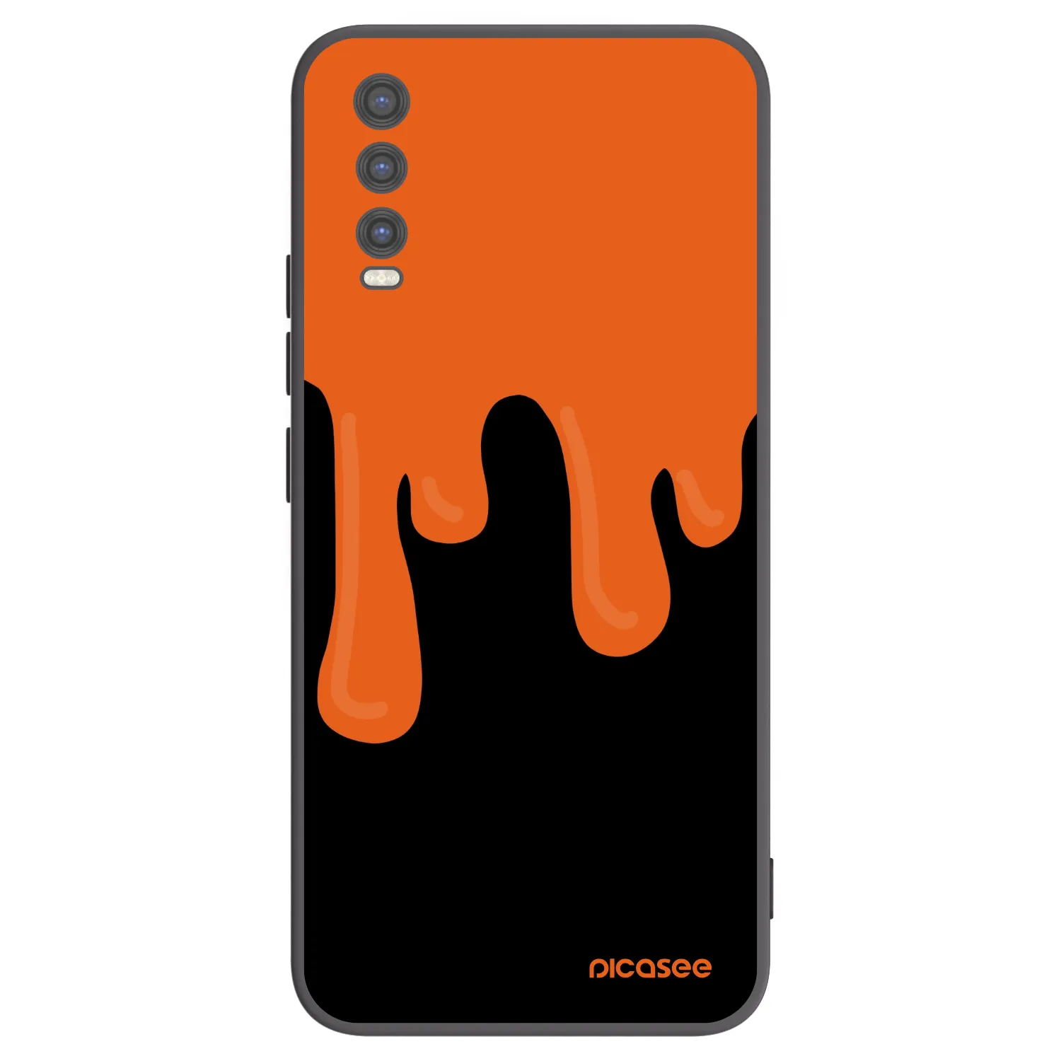 Picasee fekete szilikon tok az alábbi mobiltelefonokra Vivo Y20s - Orange spooky