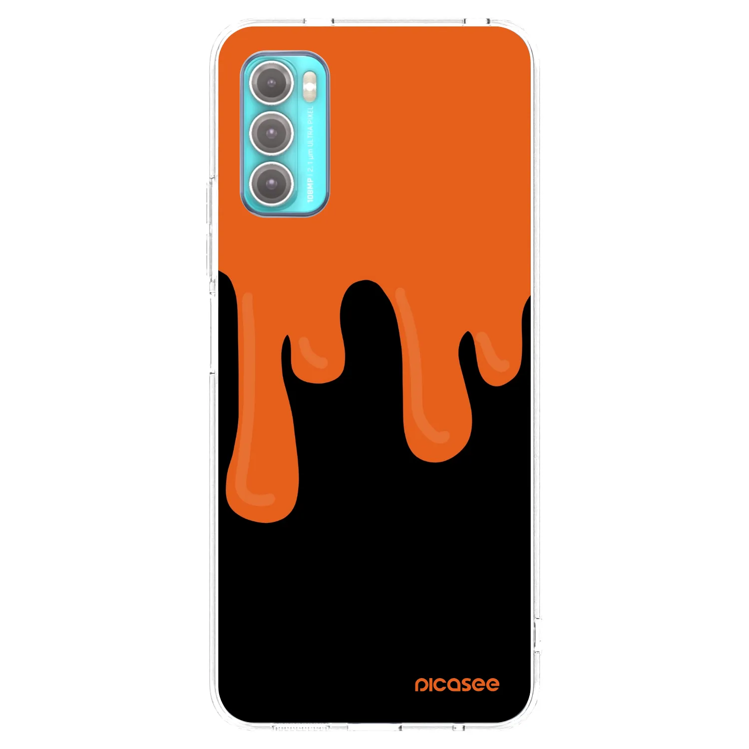 Picasee átlátszó szilikon tok az alábbi mobiltelefonokra Motorola Moto G60 - Orange spooky