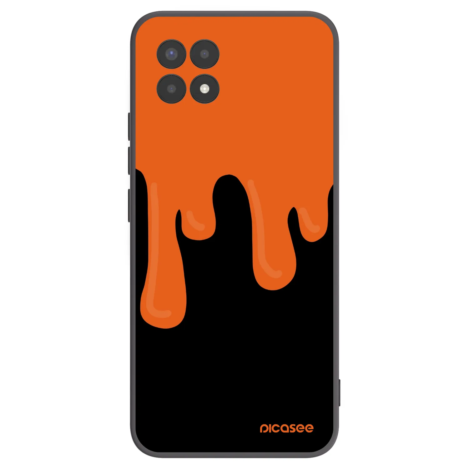 Picasee fekete szilikon tok az alábbi mobiltelefonokra Realme 8i - Orange spooky