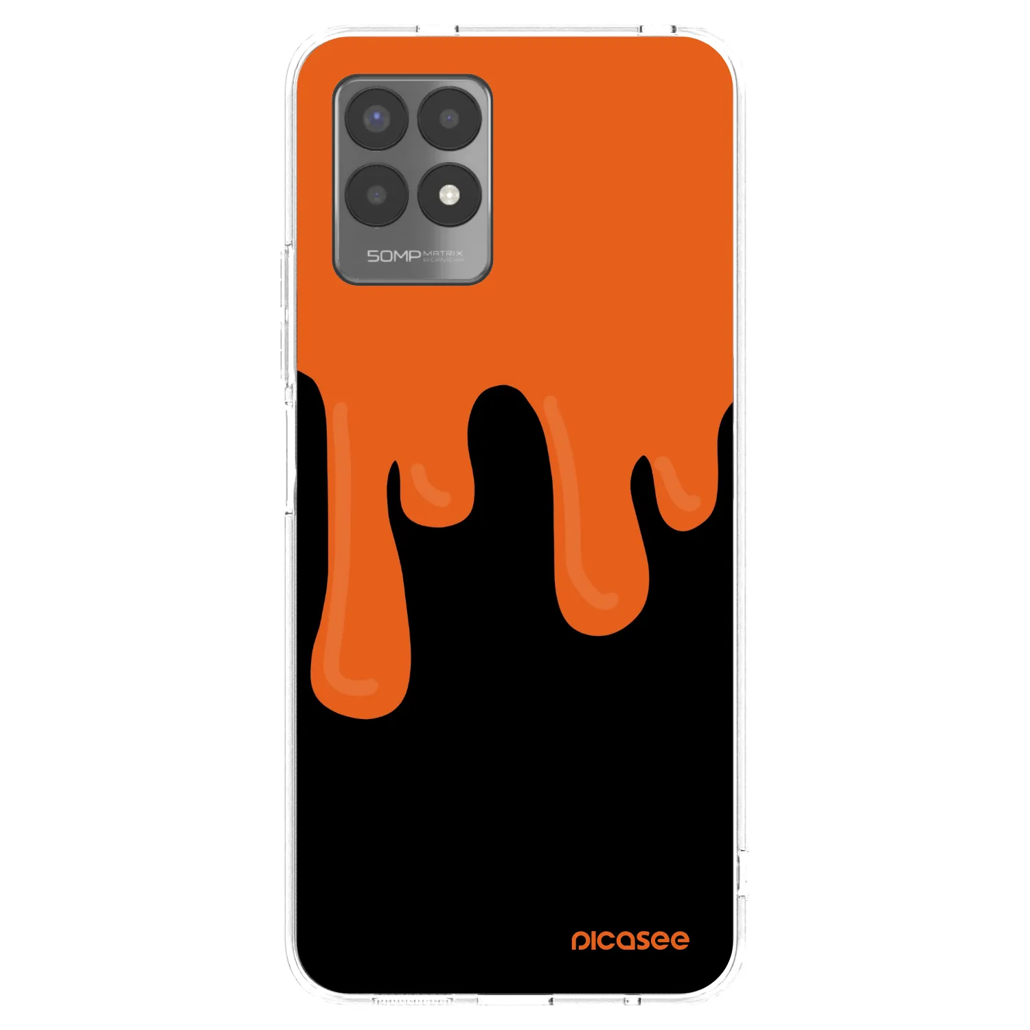 Picasee átlátszó szilikon tok az alábbi mobiltelefonokra Realme 8i - Orange spooky