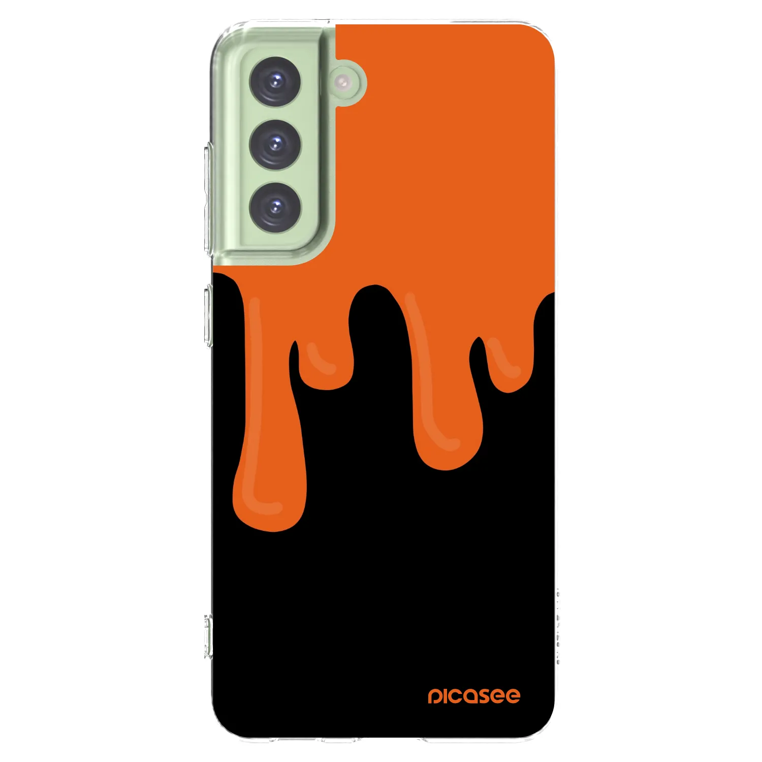 Picasee átlátszó szilikon tok az alábbi mobiltelefonokra Samsung Galaxy S21 FE 5G - Orange spooky
