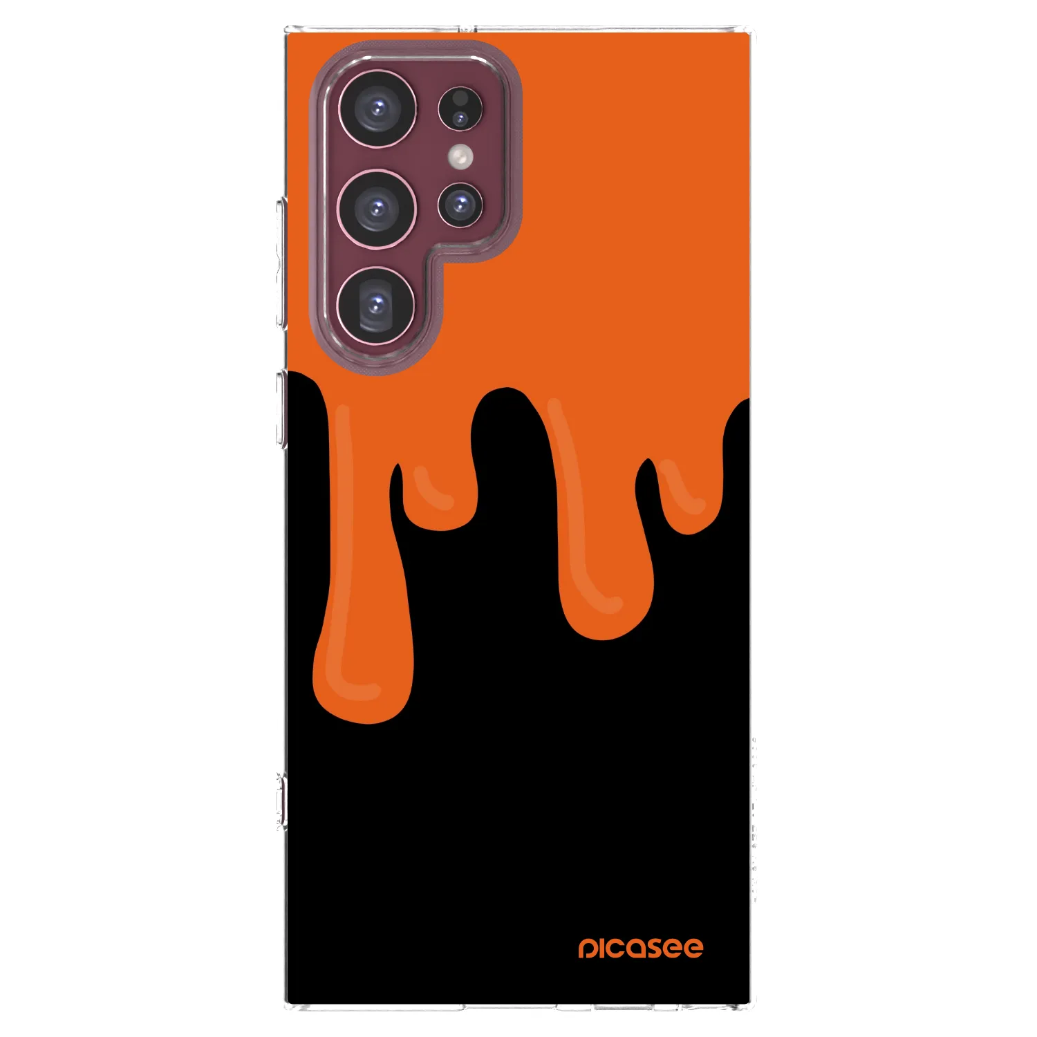 Picasee átlátszó szilikon tok az alábbi mobiltelefonokra Samsung Galaxy S22 Ultra 5G - Orange spooky