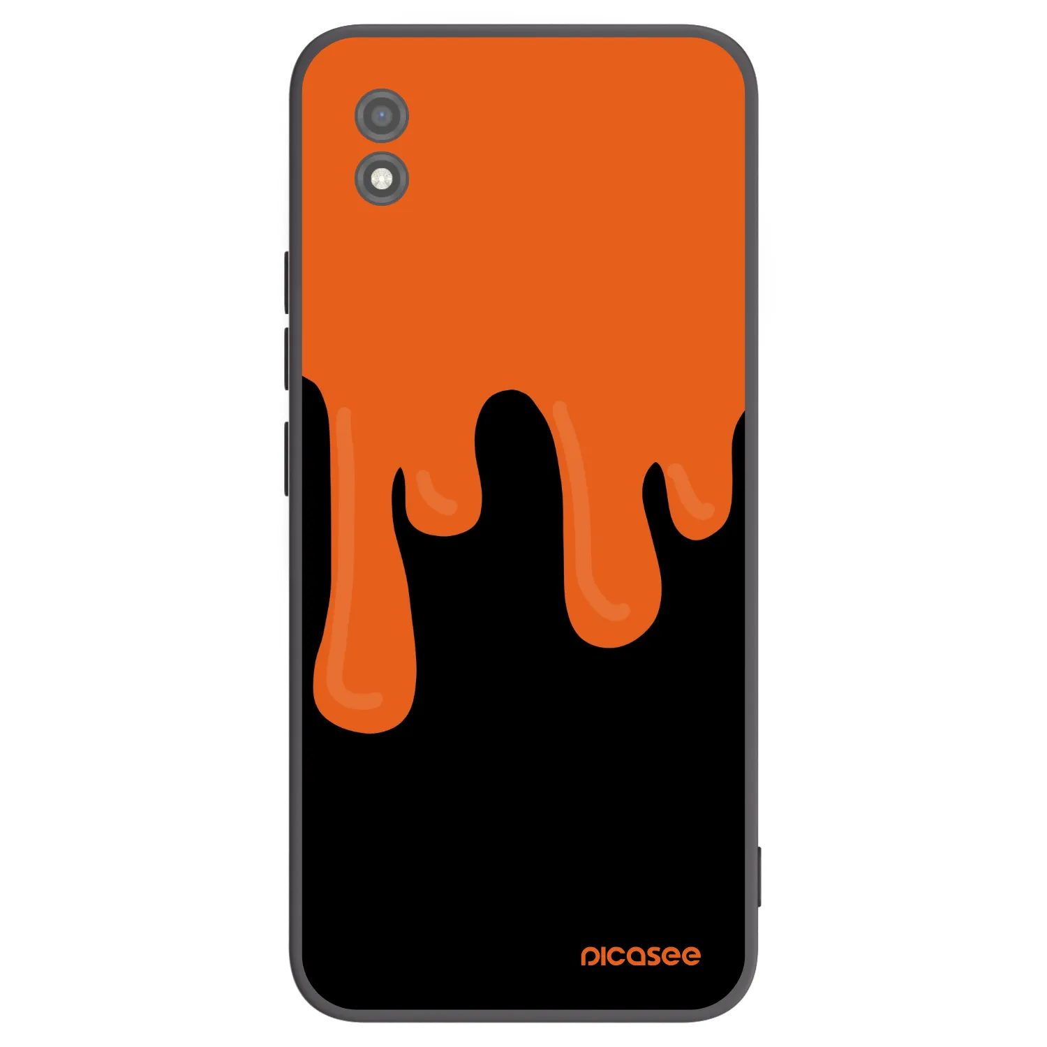 Picasee fekete szilikon tok az alábbi mobiltelefonokra Realme C11 (2021) - Orange spooky