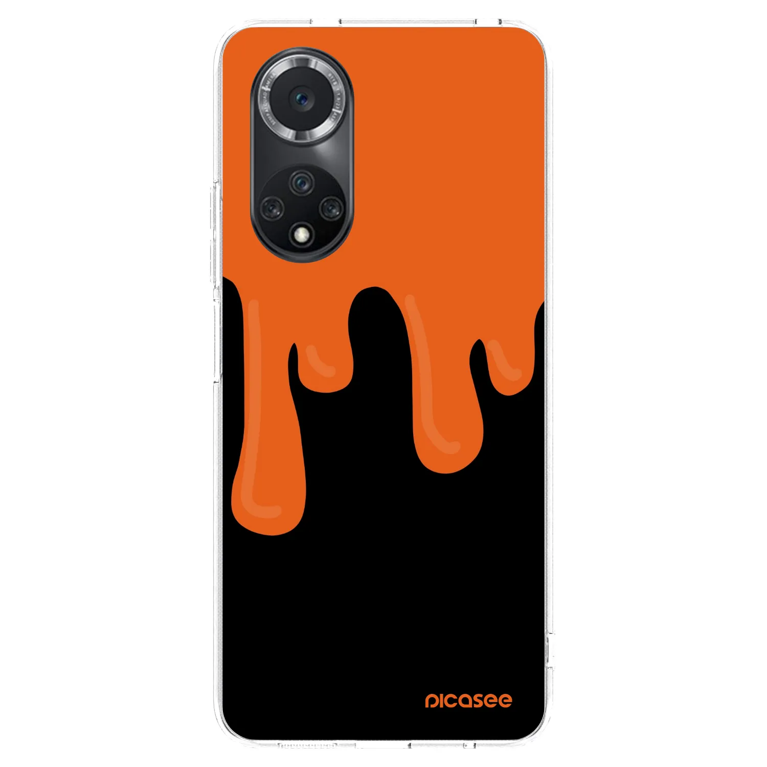 Picasee átlátszó szilikon tok az alábbi mobiltelefonokra Huawei Nova 9 SE - Orange spooky