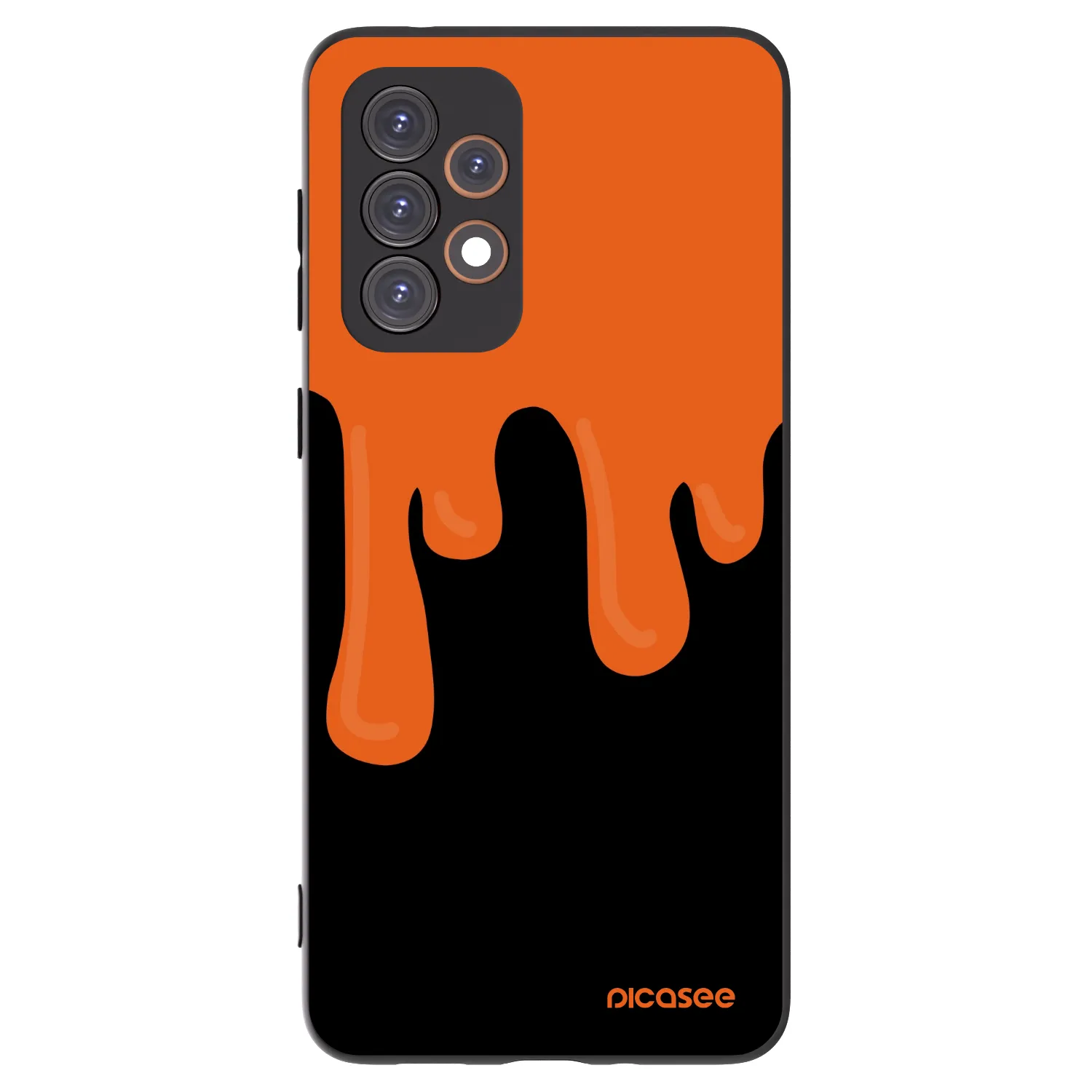 Picasee fekete szilikon tok az alábbi mobiltelefonokra Samsung Galaxy A33 5G A336 - Orange spooky