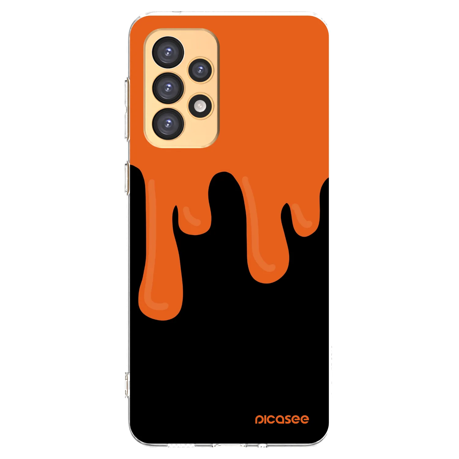 Picasee átlátszó szilikon tok az alábbi mobiltelefonokra Samsung Galaxy A33 5G A336 - Orange spooky