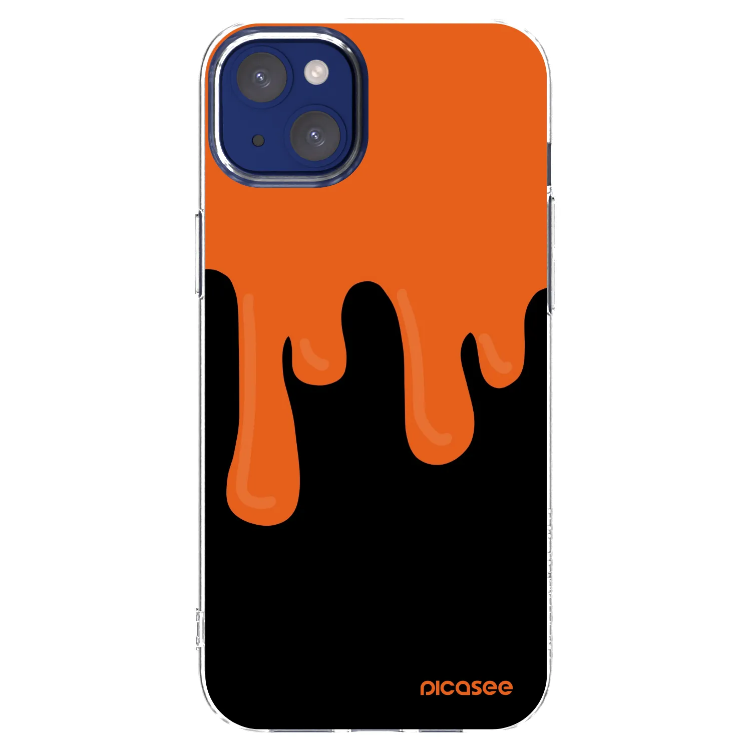 Picasee átlátszó szilikon tok az alábbi mobiltelefonokra Apple iPhone 14 Plus - Orange spooky