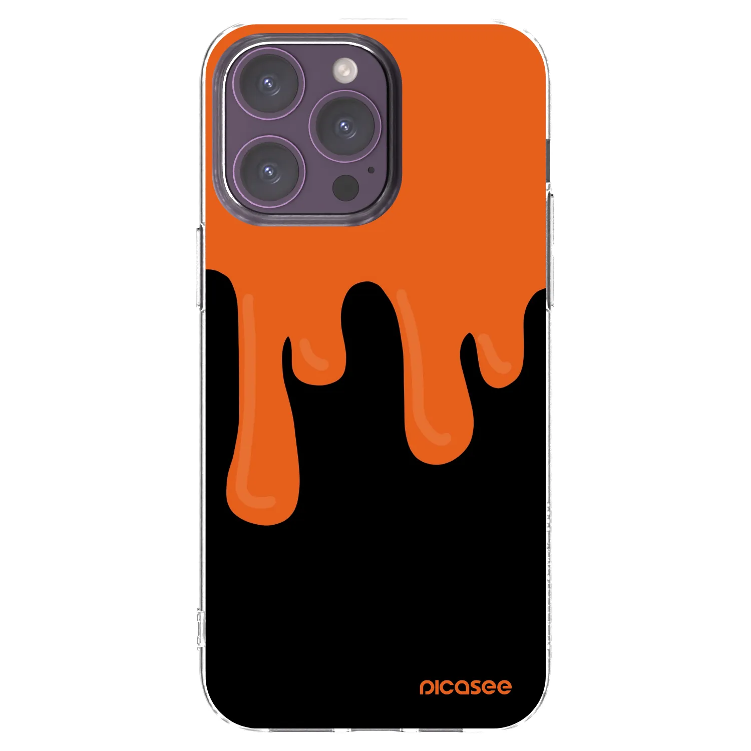 Picasee átlátszó szilikon tok az alábbi mobiltelefonokra Apple iPhone 14 Pro Max - Orange spooky