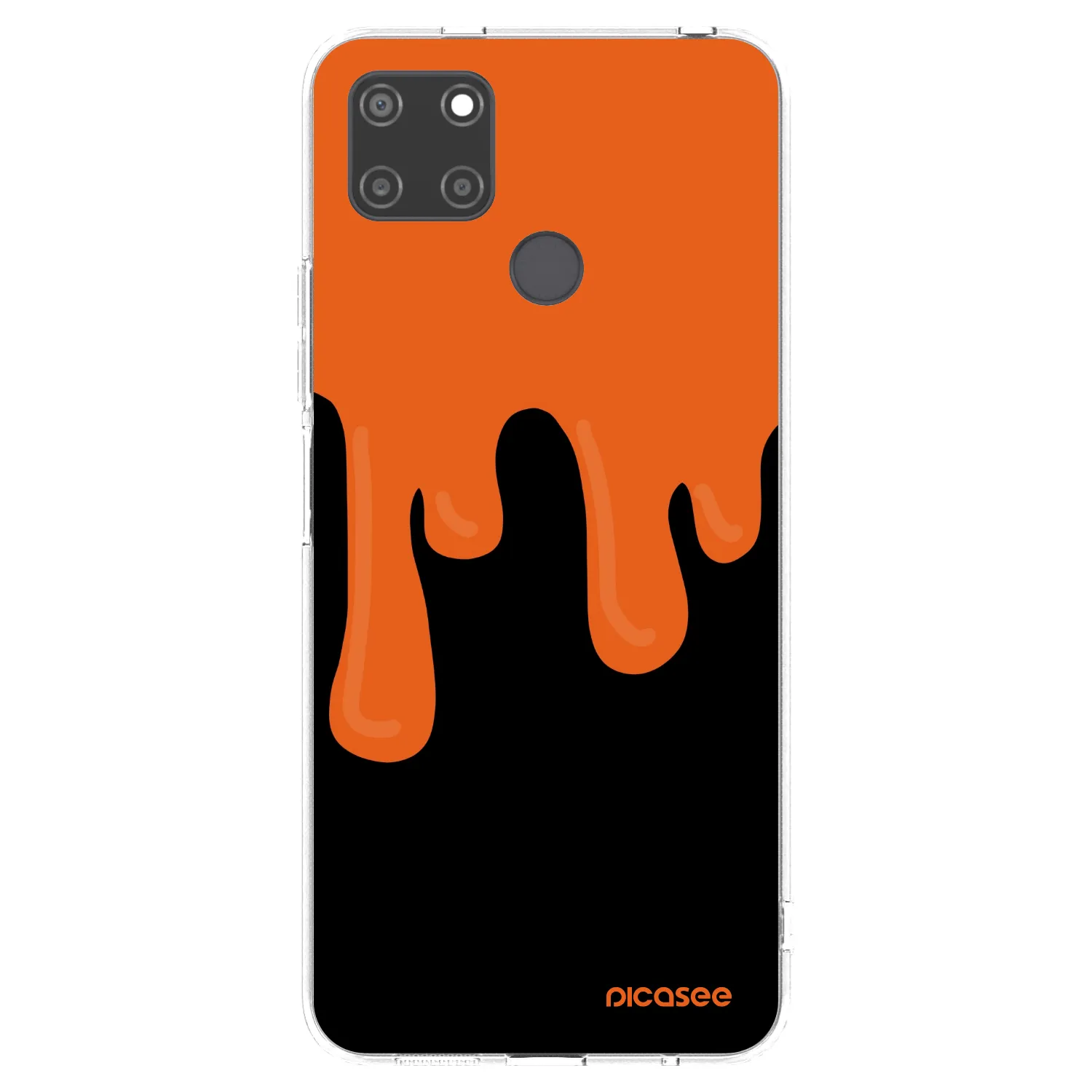 Picasee átlátszó szilikon tok az alábbi mobiltelefonokra Realme C21Y - Orange spooky
