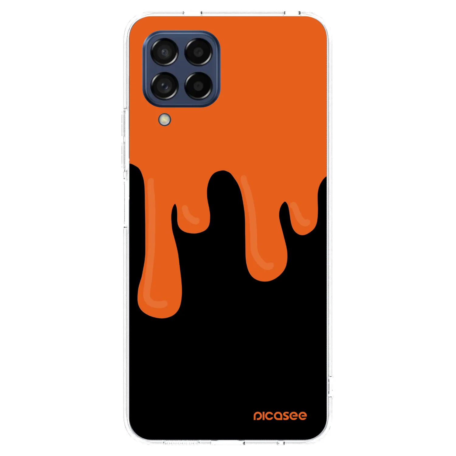 Picasee átlátszó szilikon tok az alábbi mobiltelefonokra Samsung Galaxy M53 5G - Orange spooky