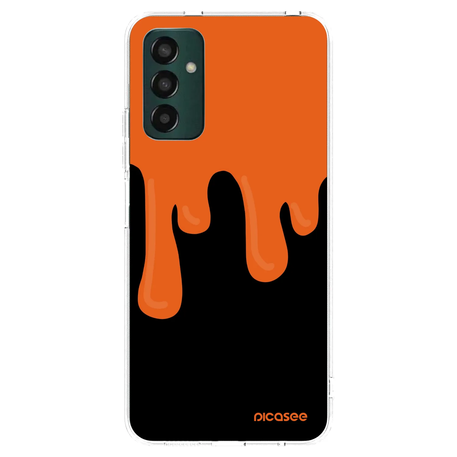 Picasee átlátszó szilikon tok az alábbi mobiltelefonokra Samsung Galaxy M13 M135F - Orange spooky