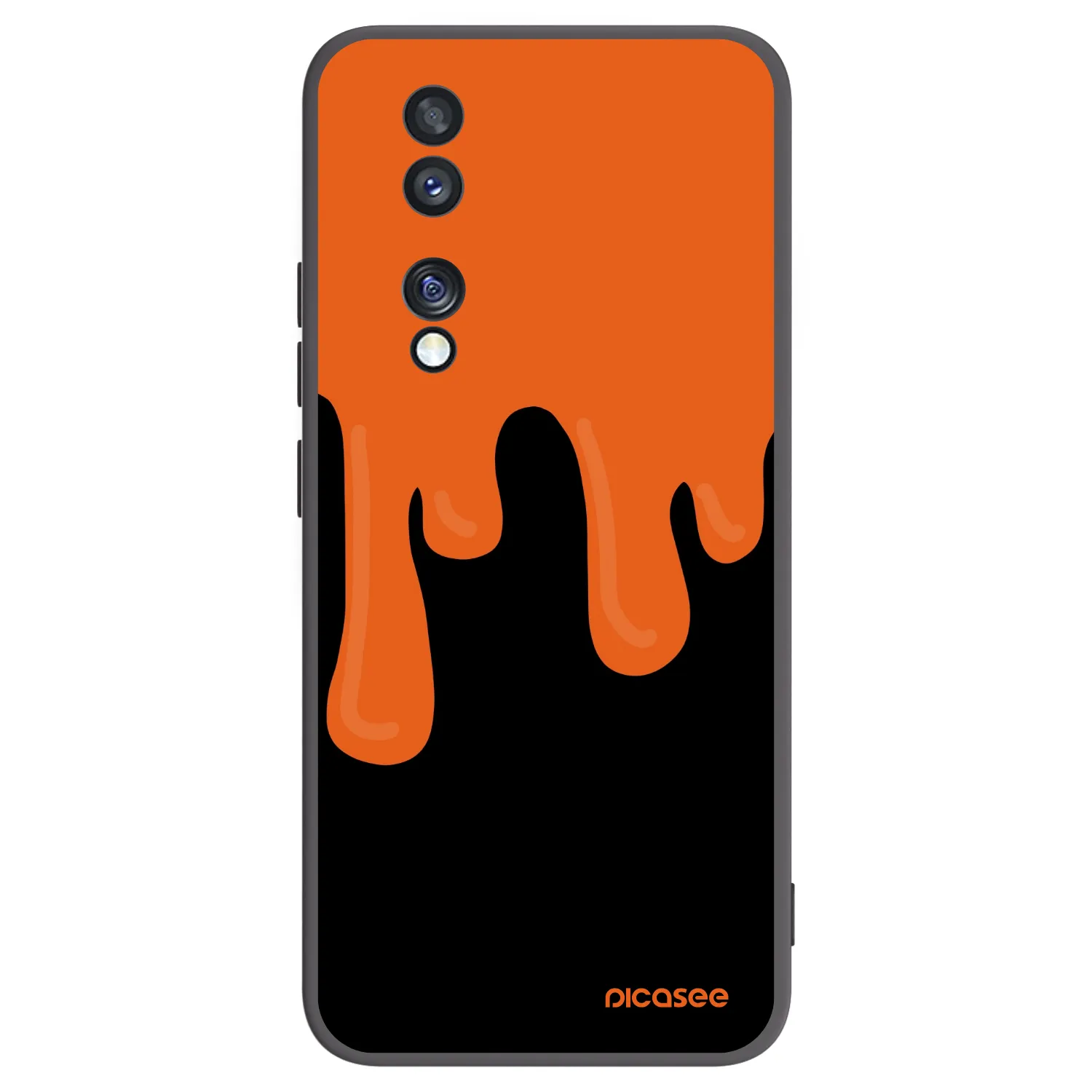 Picasee fekete szilikon tok az alábbi mobiltelefonokra Honor 70 - Orange spooky