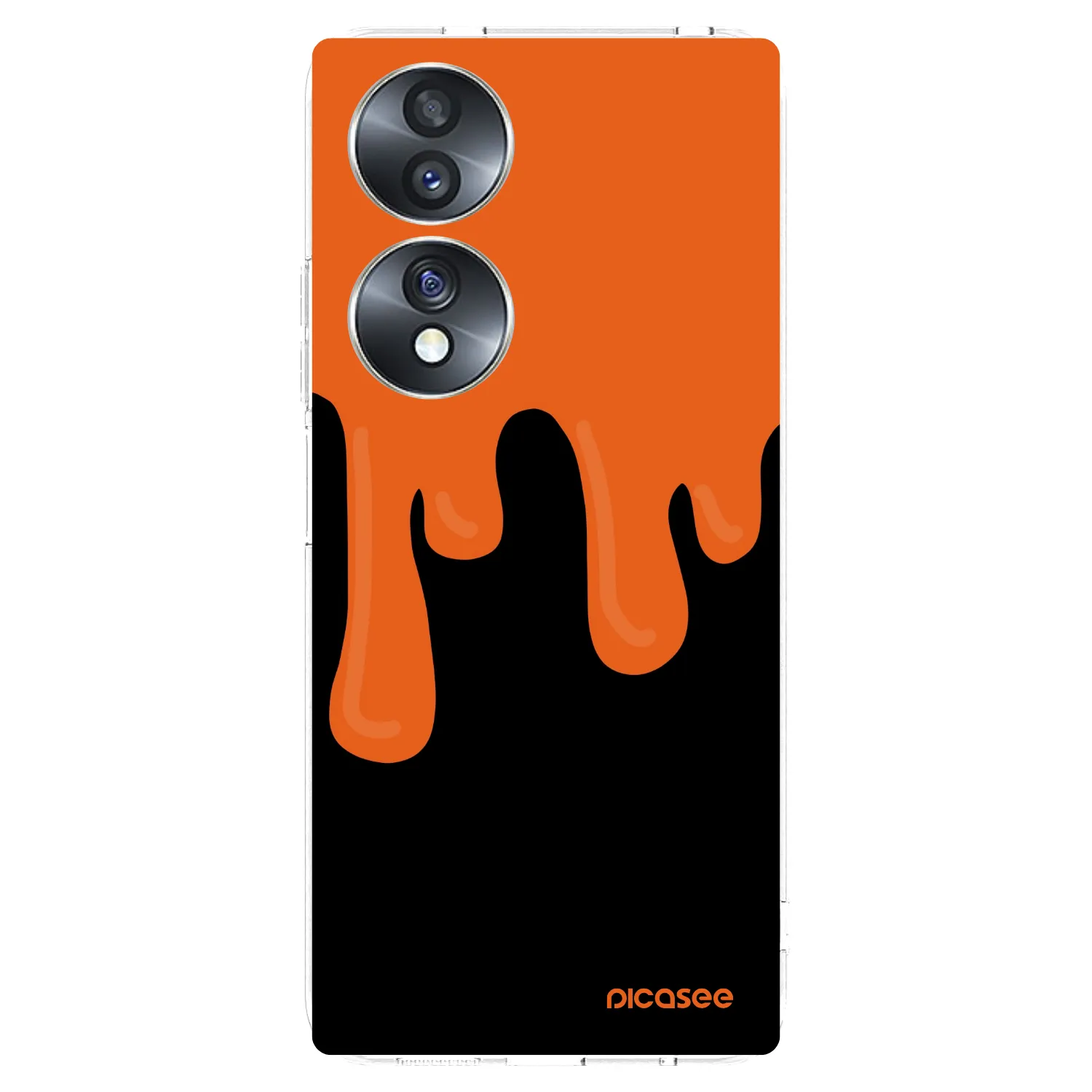 Picasee átlátszó szilikon tok az alábbi mobiltelefonokra Honor 70 - Orange spooky