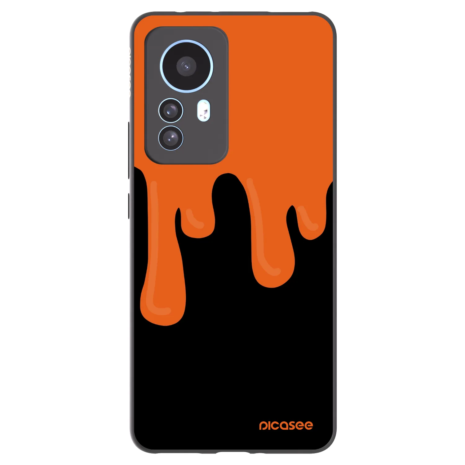 Picasee fekete szilikon tok az alábbi mobiltelefonokra Xiaomi 12T Pro - Orange spooky