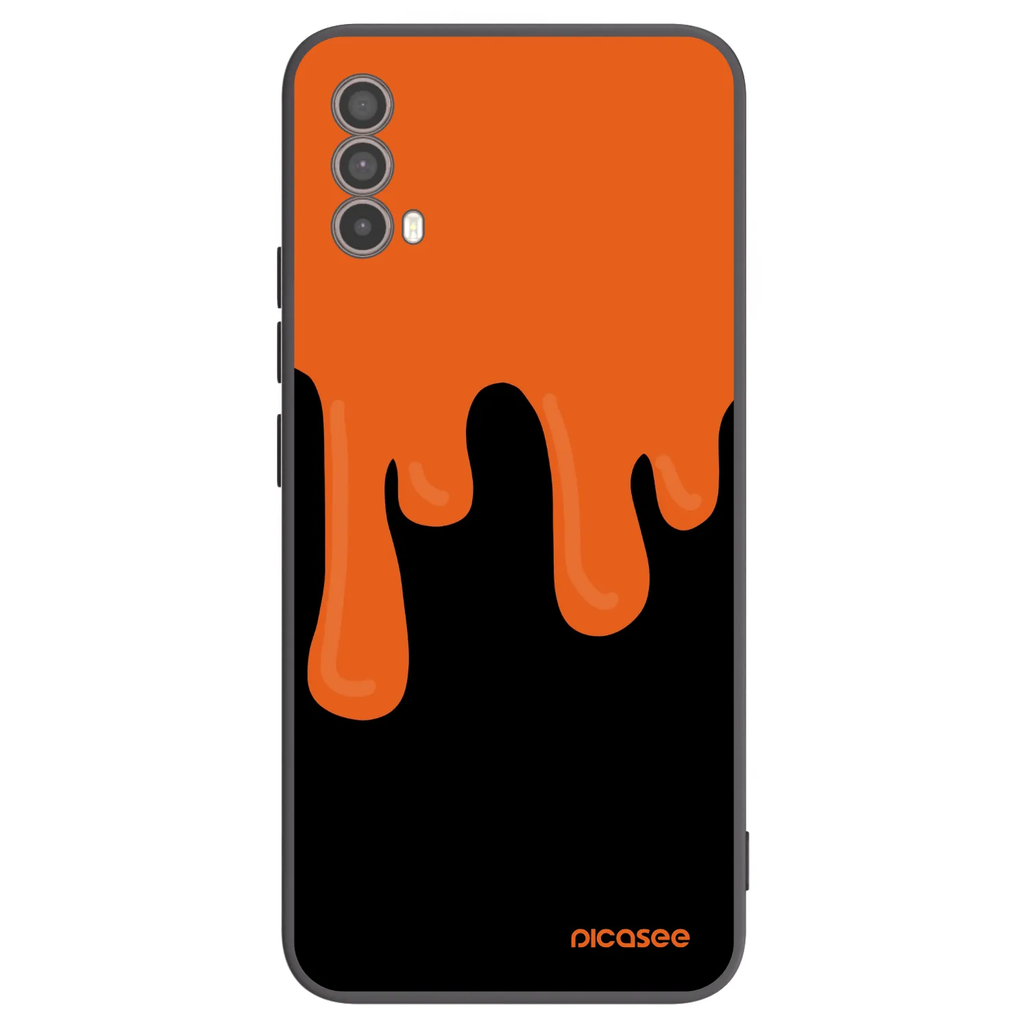 Picasee fekete szilikon tok az alábbi mobiltelefonokra Motorola Moto E40 - Orange spooky