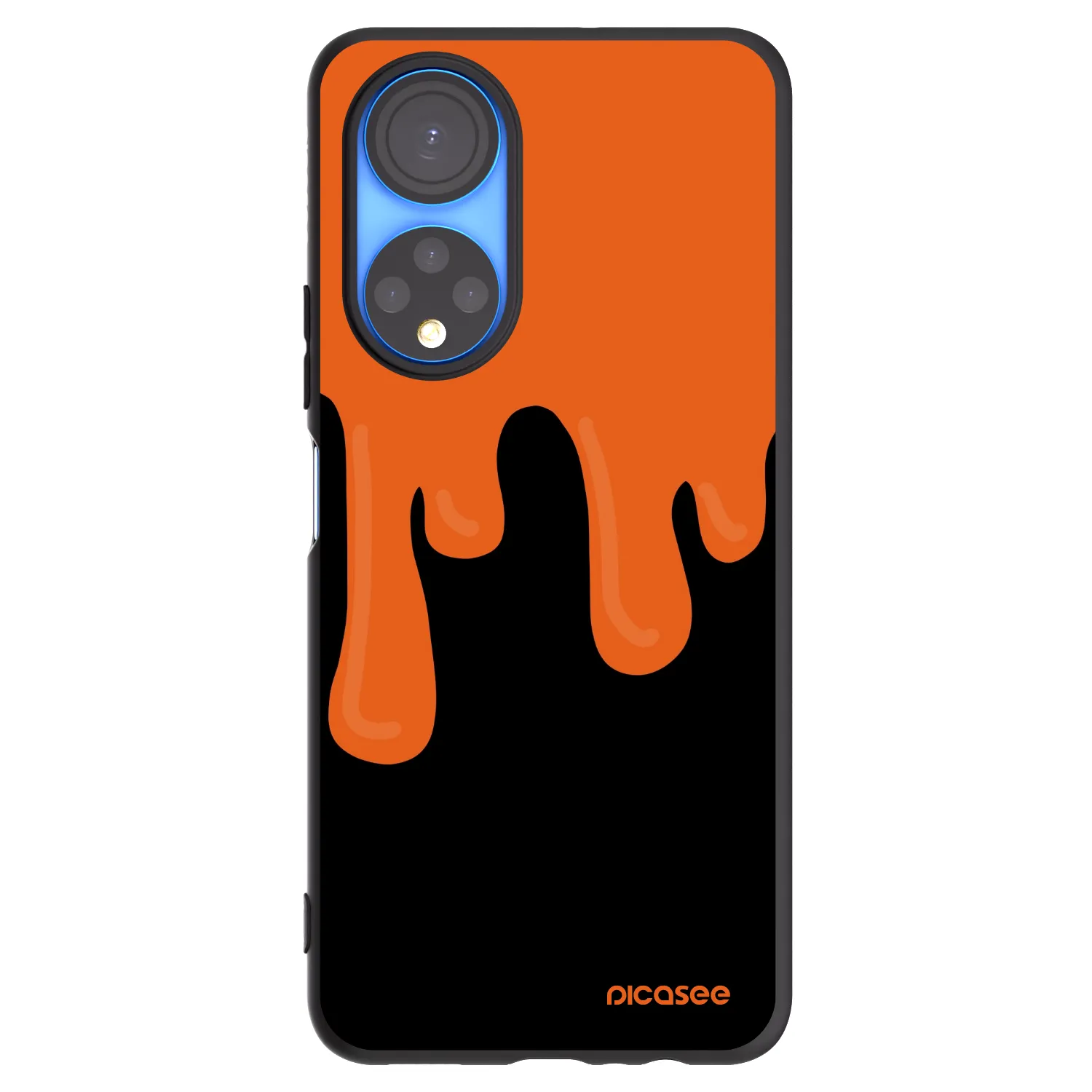Picasee fekete szilikon tok az alábbi mobiltelefonokra Honor X7 - Orange spooky