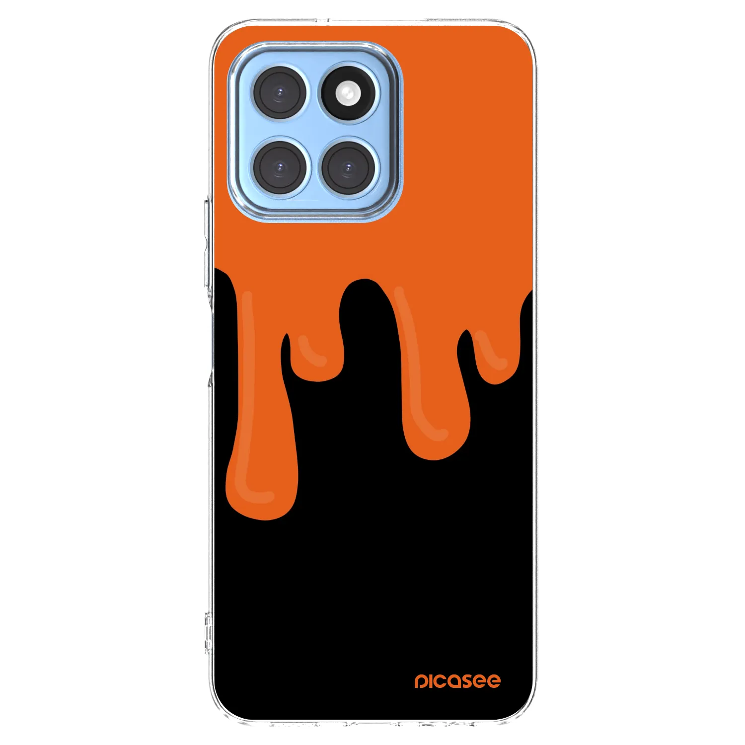 Picasee átlátszó szilikon tok az alábbi mobiltelefonokra Honor X6 - Orange spooky
