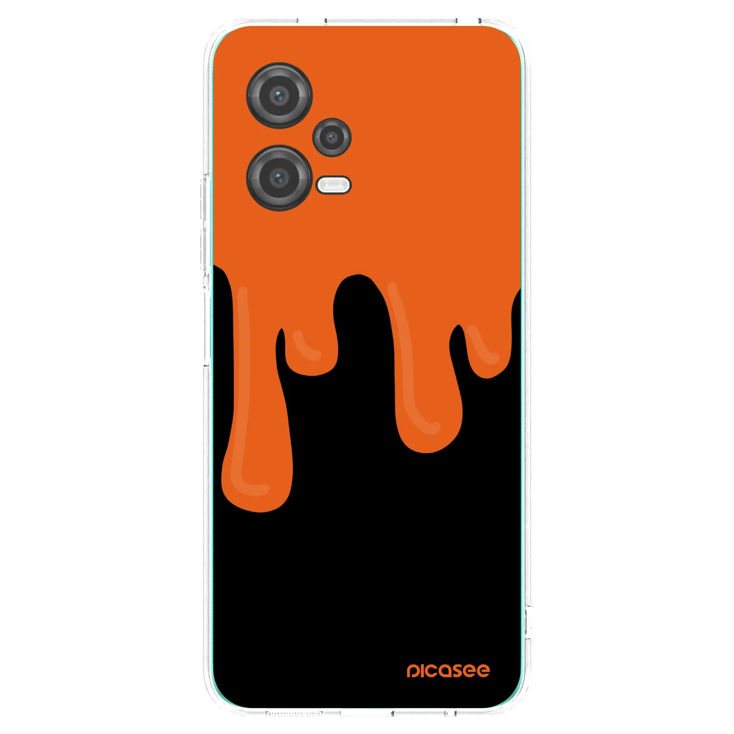 Picasee átlátszó szilikon tok az alábbi mobiltelefonokra Xiaomi Poco X5 - Orange spooky