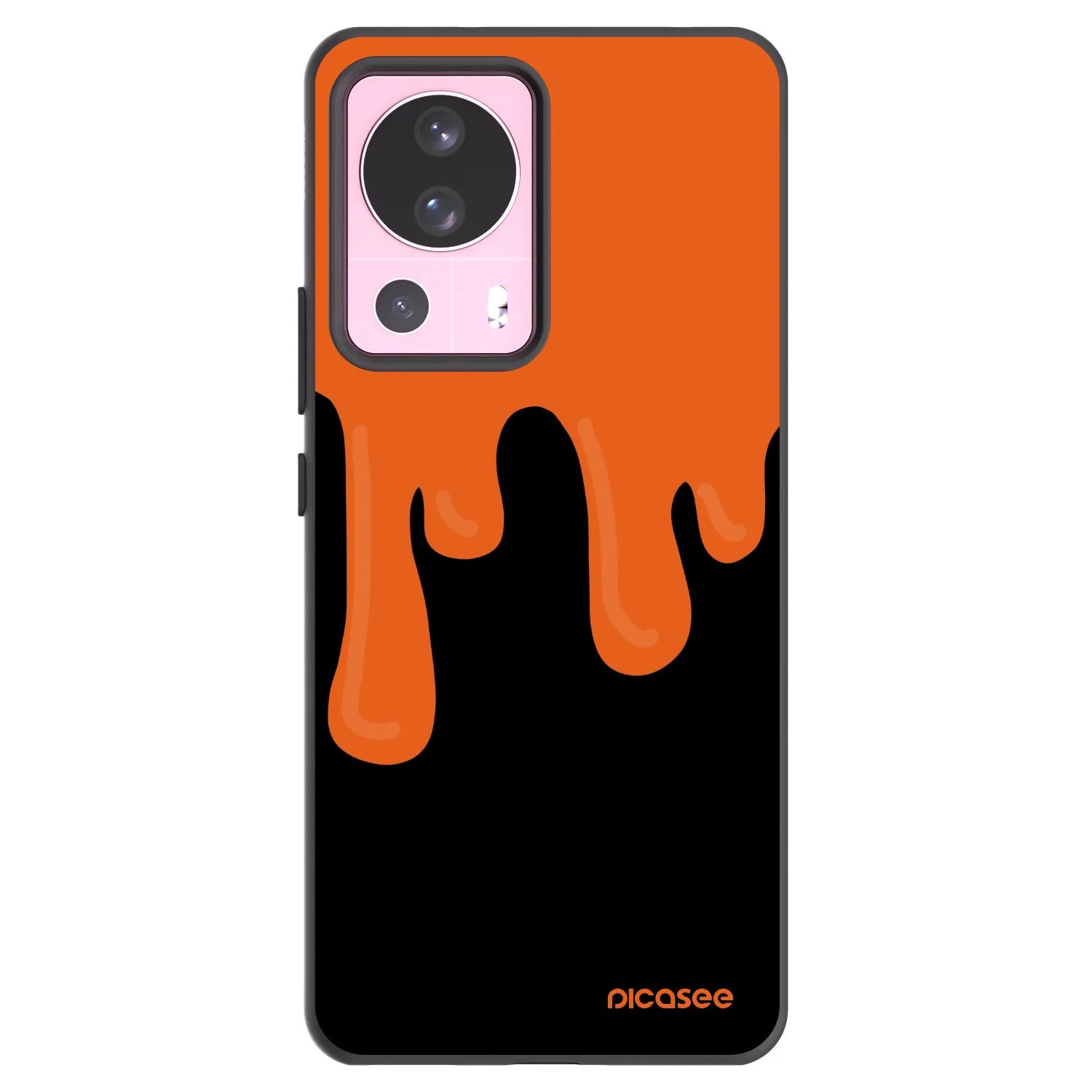 Picasee fekete szilikon tok az alábbi mobiltelefonokra Xiaomi 13 Lite - Orange spooky